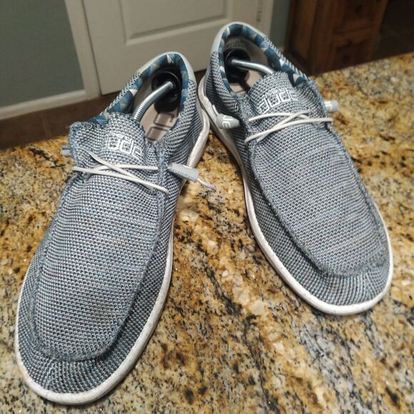 Hey Dude Wally Sox Stitch Ice Gray Green Slip-On Casual Comfort Shoes Mens Sz 14 main image 4